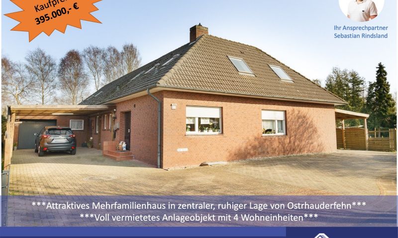 ***Attraktives Mehrfamilienhaus in zentraler, ruhiger Lage von Ostrhauderfehn***