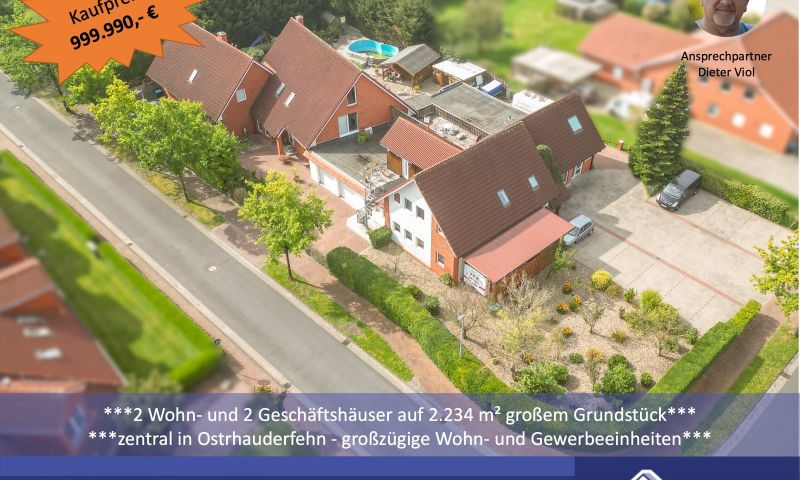 ***2 Wohn- und 2 Geschäftshäuser auf 2.234 m² großem Grundstück***