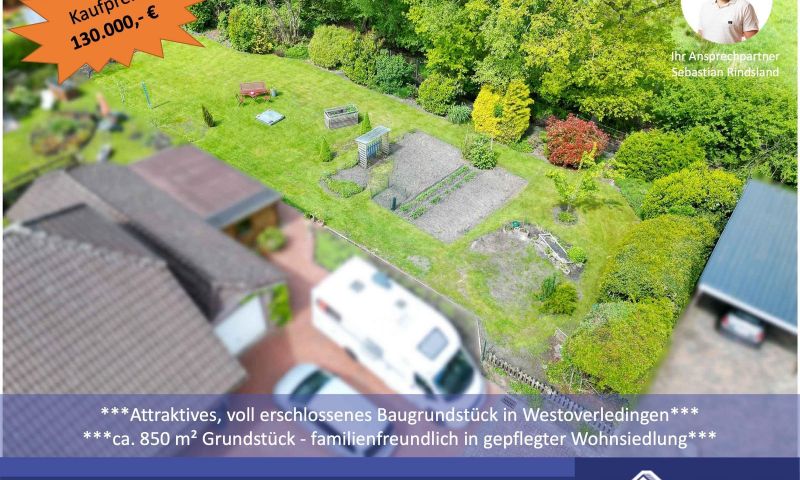***Attraktives Baugrundstück in Westoverledingen***

ca. 850 m², voll erschlossen, ruhige Sackgassenlage