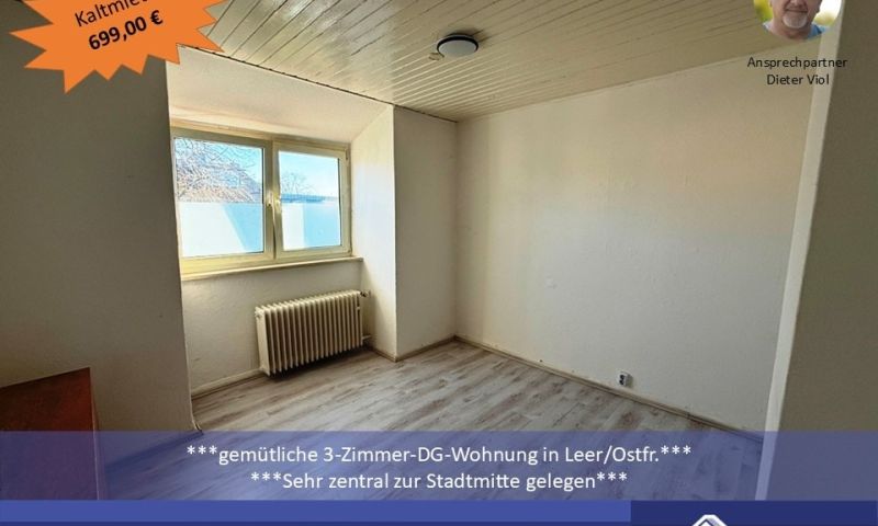 ***Gemütliche 3-Zi-Wohnung in zentraler Lage von Leer/Ostfr.***